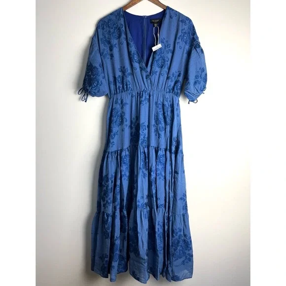 SOLD - NWT Ted Baker London Zilda Puff Sleeve Midi Dress - Picture 7 of 12